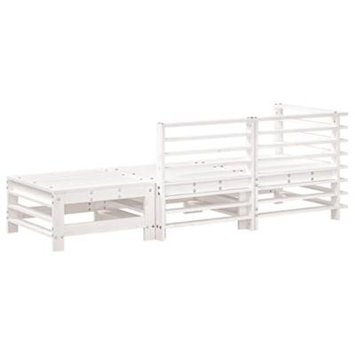 3-delige Loungeset massief grenenhout wit 3-delige Loungeset massief grenenhout wit
