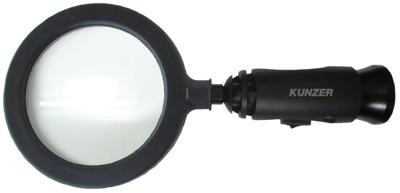 Kunzer 7LL01 Vergrootglas Met LED-verlichting Lensgrootte: (Ø) 90 mm Zwart