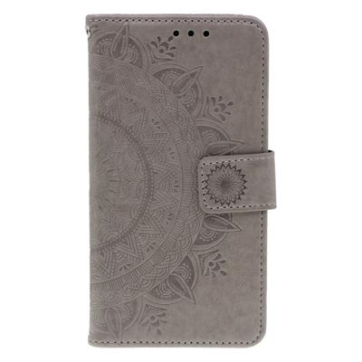 Shop4 - Samsung Galaxy Note 10 Hoesje - Wallet Case Mandala Patroon Grijs Shop4 - Samsung Galaxy Note 10 Hoesje - Wallet Case Mandala Patroon Grijs