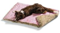 HUNTER Hondendeken Astana met Pluche, Medium, 120 x 80 cm, rood geruit - thumbnail