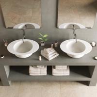 Wastafel Ideavit Solidcap 3.0 Opbouw 60x45.2x15.5 cm Solid Surface Mat Wit - thumbnail