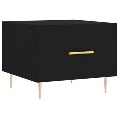 Salontafels 2 st 50x50x40 cm bewerkt hout zwart