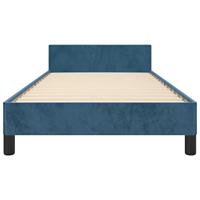 Bedframe zonder matras 80x200 cm fluweel donkerblauw - thumbnail