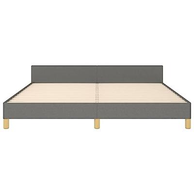 Bedframe zonder matras stof donkergrijs 160x200 cm