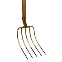 Mestvork 5 tanden houten steel 85 cm met T-greep - thumbnail