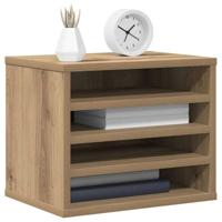 VidaXL Bureau organizer artisan eiken 36 x 26 x 29,5 cm bewerkt hout - thumbnail