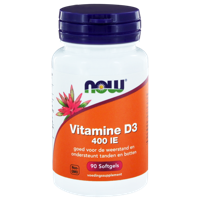 NOW Vitamine D3 400 IE Softgels 90st - thumbnail