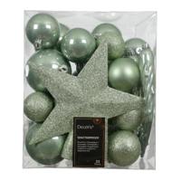 Kerstbal kunststof d8 cm groen 33 st Decoris - Decoris - thumbnail