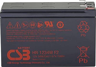CSB Battery HR 1234W high-rate Loodaccu 12 V 8.4 Ah Loodvlies (AGM) (b x h x d) 151 x 99 x 65 mm Kabelschoen 6.35 mm Onderhoudsvrij, Geringe zelfontlading