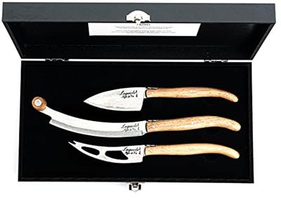 Laguiole Style de Vie Kaasmessenset Luxury Line Eikenhout Stonewash - 3 stuks Laguiole Style de Vie Kaasmessenset Luxury Line Eikenhout Stonewash - 3 stuks