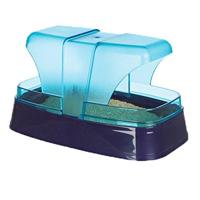 TRIXIE ZANDBAD MUIZEN / HAMSTERS KUNSTSTOF DONKERBLAUW / TURQUOISE 17X10X10 CM 3 ST - thumbnail
