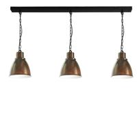 Masterlight Landelijke eettafellampIndustria 3x27 3-lichts zwart met bruin - 2007-25-06-K-130-3 - thumbnail