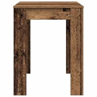 Eettafel 120x60x76 cm bewerkt hout oud houtkleurig - thumbnail