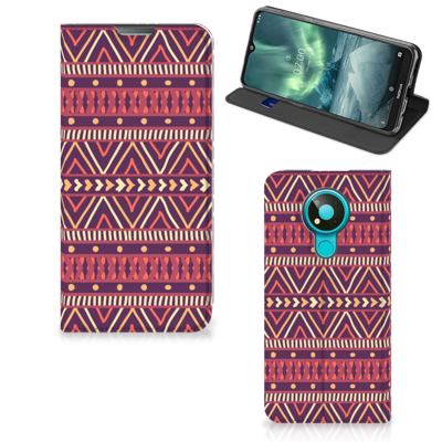 Nokia 3.4 | Hoesje met Magneet | Aztec Paars Nokia 3.4 | Hoesje met Magneet | Aztec Paars