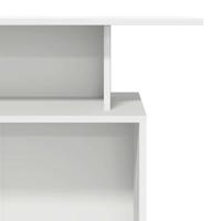 Receptiebalie 100x40x104 cm bewerkt hout wit - thumbnail