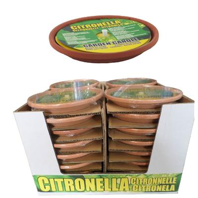 Basic Citronellakaars in terracotta schaal 14.5 cm