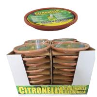 Citronellakaars in Terracotta Schaal 14.5 cm - thumbnail