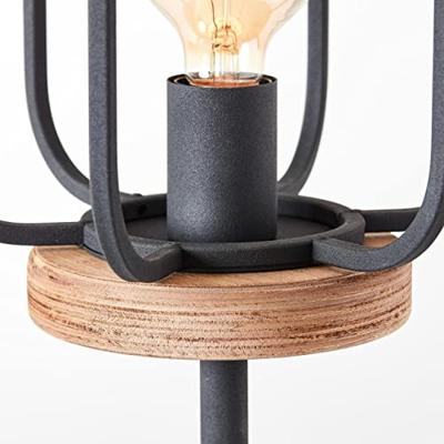 Brilliant Tosh 93145/66 Staande lamp E27 Hout (donker), Zwart (korund) Brilliant Tosh 93145/66 Staande lamp E27 Hout (donker), Zwart (korund)
