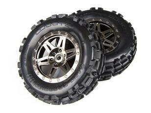 DBOOTS Sand Scorpion DB XL Tyre Set Glued (Black Chrome) Front (2PCS) (AR550001)