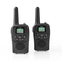 Walkietalkie | Bereik 10 km | 8 Kanalen | VOX | Oplaadbare Batterijen | 2 Stuks | Zwart - thumbnail