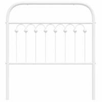 Hoofdbord 90 cm metaal wit - thumbnail