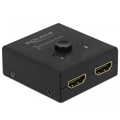 Delock 64072 HDMI 2 - 1 schakelaar bidirectioneel 4K 60 Hz compact