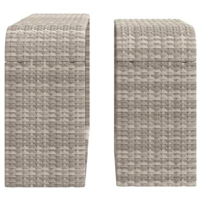 VidaXL Opbergschappen 2 st poly rattan lichtgrijs VidaXL Opbergschappen 2 st poly rattan lichtgrijs