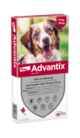 Advantix vlooien- en tekenpipet voor honden 250/1250 (10 tot 25 kg) 6 pipetten - thumbnail