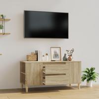 Tv-meubel 102x44,5x50 cm bewerkt hout sonoma eikenkleurig - thumbnail