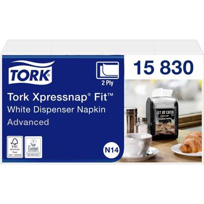 Servet tork n14 advanced multifold 2laags wit | 6 stuks