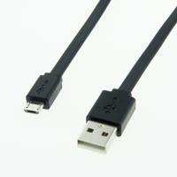 ROLINE USB 2.0 kabel, USB A M - Micro USB B M, zwart, 1 m - thumbnail