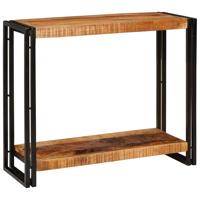 Wandtafel met plank Bruin 90 x 33 x 75 cm Massief Mango Hout - thumbnail