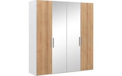 Goossens Kledingkast Easy Storage Ddk, Kledingkast 203 cm breed, 220 cm hoog, 2x draaideur en 2x spiegel draaideur midden Goossens Kledingkast Easy Storage Ddk, Kledingkast 203 cm breed, 220 cm hoog, 2x draaideur en 2x spiegel draaideur midden