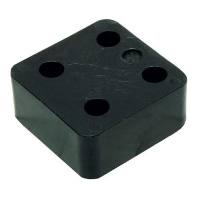 Gebr. Bodegraven drukplaten - zonder sleuf - 30 mm - kunststof - zwart