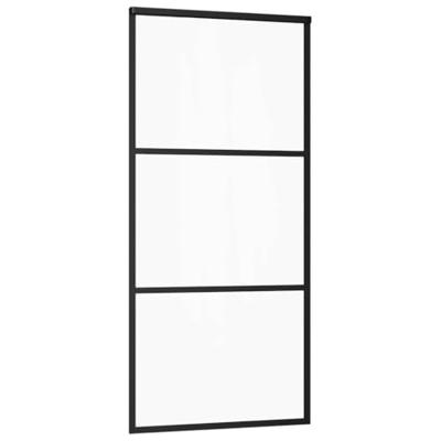 Schuifdeur met beslag 90x205 cm ESG-glas en aluminium - thumbnail