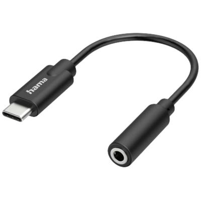 Hama Adapter USB-C naar audio-jack 3.5mm Mini jack kabel Zwart Hama Adapter USB-C naar audio-jack 3.5mm Mini jack kabel Zwart