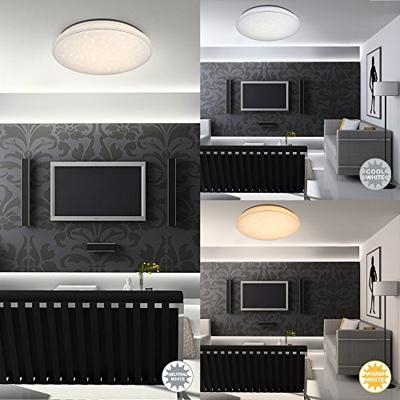 Briloner LED-plafondlamp met sterreneffect (56 cm diameter met decoratieve ring)