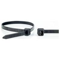 WKK 12092071 12092071 Kabelbinder 160 mm 2.50 mm Zwart Hittegestabiliseerd, UV-gestabiliseerd, Bestand tegen olie, Bestand tegen oplosmiddelen, Bestand tegen - thumbnail