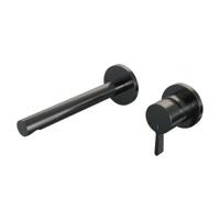 Gunmetal Edition inbouw wastafelmengkraan met rechte uitloop en rozetten E1 gunmetal geborsteld PVD - thumbnail