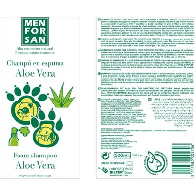 Shampoo Menforsan Schuim Aloë Vera Knaagdieren Fret 200 ml