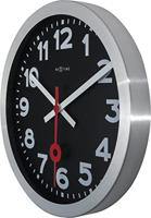 NeXtime NE-3999ARZW Wandklok Dia. 35 Cm, Geborsteld Aluminium, &apos;Station&apos; - thumbnail
