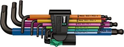 Wera 950/9 Haakse schroevendraaierset 1.5 mm, 2 mm, 2.5 mm, 3 mm, 4 mm, 5 mm, 6 mm, 8 mm, 10 mm 9-delig