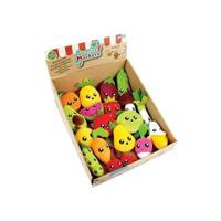 Set van 18 verrassingszakjes - JEMINI - Surprise Market - Fruit- of groenteknuffel +/- 10 cm, stickers en memokaartjes - thumbnail