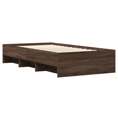 Bedframe zonder matras bewerkt hout bruin eikenkleur 90x200 cm