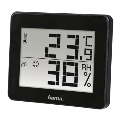 Hama Thermo-/hygrometer TH-130 Zwart Hama Thermo-/hygrometer TH-130 Zwart