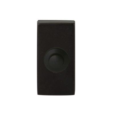 Hardbrass Beldrukker rechthoek - puurzwart Hardbrass Beldrukker rechthoek - puurzwart