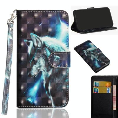 Voor Huawei Y6p 3D Painted Pattern Horizontale Flip TPU + PU Leather Case met Holder & Wallet & Card slot & Lanyard(Wolf) Voor Huawei Y6p 3D Painted Pattern Horizontale Flip TPU + PU Leather Case met Holder & Wallet & Card slot & Lanyard(Wolf)