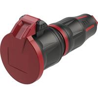 PCE 25711-sr Koppeling met randaarde 250 V Zwart/rood IP54 - thumbnail