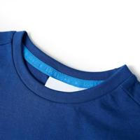 Kindershirt 128 donkerblauw - thumbnail