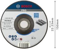 Bosch Accessories 2608600389 2608600389 Afbraamschijf gebogen Diameter 150 mm Boordiameter 22.23 mm 1 stuk(s) - thumbnail